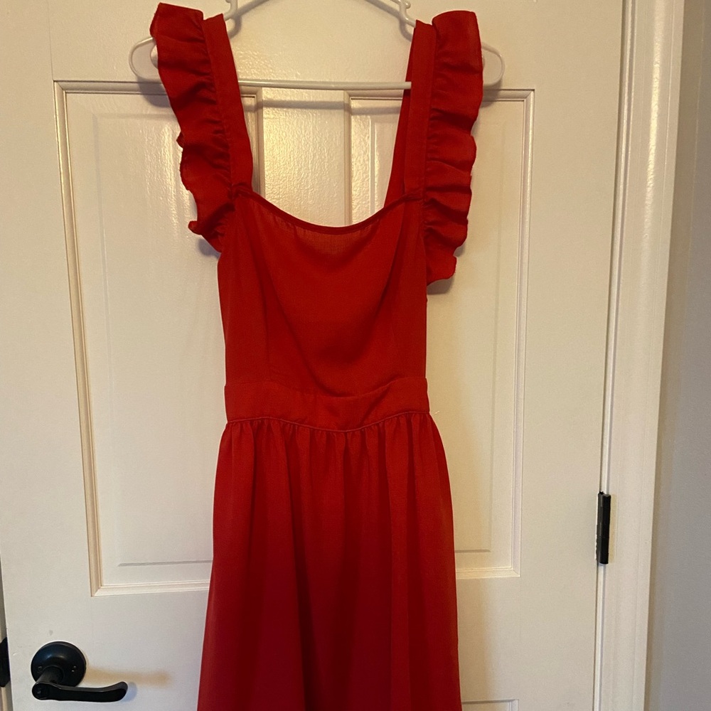 Red Ruffle Dress